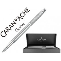 PLUMA CARAN D'ACHE MADISON CISELE RODIADA PLUMIN ORO 18K RODIADO CON ESTUCHE PLUMIN MEDIO