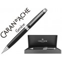 PORTAMINAS CARAN D'ACHE LEMAN EBONY 0,7 MM LACA CHINA NEGRA ADORNOS PLATEADOS RODIADOS CON ESTUCHE