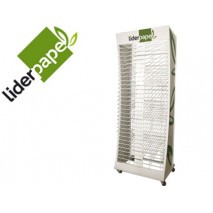 EXPOSITOR METALICO LIDERPAPEL PARA CARTULINAS VACIO CON 30 ESTANTES 74X50X205 CM