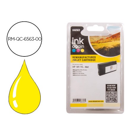 INK-JET COMPATIBLE HP 951XL AMARILLO CN048AE CAPACIDAD -1.500 PAG-