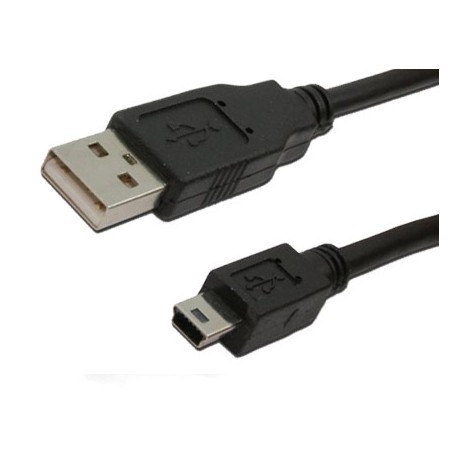 CABLE USB 2.0 MEDIARANGE TIPO USB MINI USB LONGITUD 1,5 MT COLOR NEGRO