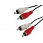 CABLE RCA DE AUDIO Y VIDEO MEDIARANGE LONGITUD 3 MT 2 CONECTORES CABLE EN COLOR NEGRO