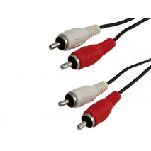 CABLE RCA DE AUDIO Y VIDEO MEDIARANGE LONGITUD 3 MT 2 CONECTORES CABLE EN COLOR NEGRO