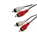 CABLE RCA DE AUDIO Y VIDEO MEDIARANGE LONGITUD 3 MT 2 CONECTORES CABLE EN COLOR NEGRO