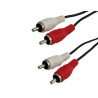 CABLE RCA DE AUDIO Y VIDEO MEDIARANGE LONGITUD 3 MT 2 CONECTORES CABLE EN COLOR NEGRO