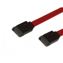 CABLE DE DATOS MEDIARANGE SATA 2.0 3 GB/SEC LONGITUD 0,3 MT CONECTORES EN NEGRO Y CABLE EN COLOR ROJ