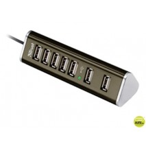 HUB USB 2.0 TRUST 7 PUERTOS ALIMENTADOR NEGRO