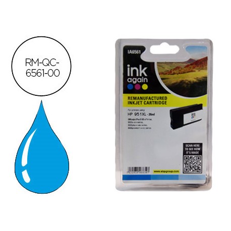 INK-JET COMPATIBLE HP 951XL CIAN CN046AE CAPACIDAD -1.500 PAG-