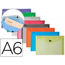 CARPETA LIDERPAPEL DOSSIER BROCHE POLIPROPILENO DIN A6 12 COLORES SURTIDOS