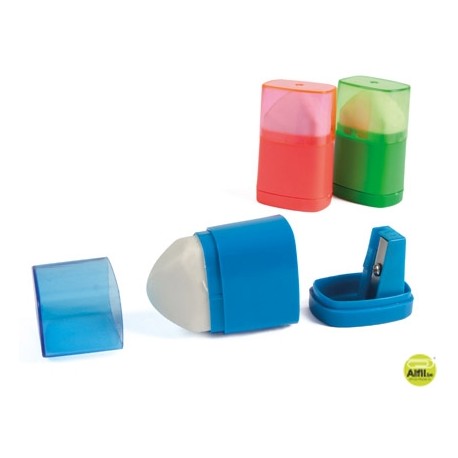 SACAPUNTAS LIDERPAPEL PLASTICO 1 USO CON GOMA