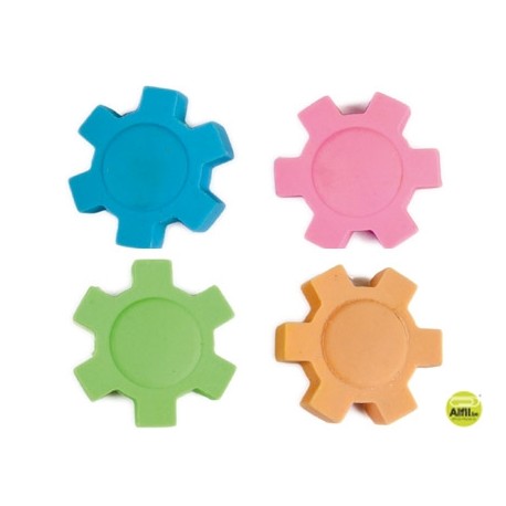 GOMA LIDERPAPEL MECANO CON FORMA DE RUEDA COLORES SURTIDOS