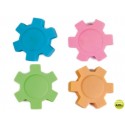GOMA LIDERPAPEL MECANO CON FORMA DE RUEDA COLORES SURTIDOS
