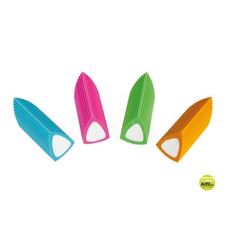 GOMA LIDERPAPEL BICOLOR CON FORMA TRIANGULAR COLORES SURTIDOS