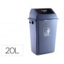 PAPELERA CONTENEDOR Q-CONNECT PLASTICO CON TAPA DE BALANCIN 20 LITROS 340X240X450 MM