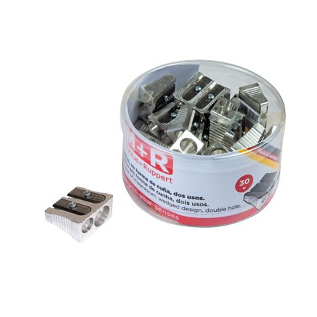 SACAPUNTAS MOR 211 METALICO 2 USOS CUÑA BOTE DE 30 UNIDADES