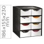 FICHERO CAJONES DE SOBREMESA CEP 8 CAJONES POLIESTIRENO COLOR GRIS Y MARRON ESPECIAL PARA SNACKS 18,