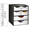 FICHERO CAJONES DE SOBREMESA CEP 6 CAJONES POLIESTIRENO COLOR GRIS Y MARRON ESPECIAL PARA SNACKS 18,