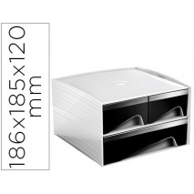 FICHERO CAJONES DE SOBREMESA CEP MYCUBE 3 CAJONES POLIESTIRENO COLOR NEGRO 186X185X120 MM