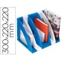 REVISTERO CEP PLASTICO MODULAR CON 5 COMPARTIMENTOS COLOR BLANCO Y AZUL 300X220X220 MM