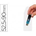 FUNDA AUTOADHESIVA 3L OFFICE PARA MEMORIAS USB CAPACIDAD PARA 10 UNIDADES 52,5X 90 MM