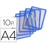 FUNDA PARA PORTACATALOGO TARIFOLD DIN A4 COLOR AZUL PACK DE 10 UNIDADES