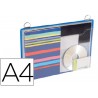 FUNDA PARA COLGAR TARIFOLD DIN A4 ANILLA METALICA FORMATO HORIZONTAL PACK DE 5 5 UNIDADES COLOR AZUL