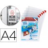 FUNDA DE PRESENTACION TARIFOLD ADHESIVA REMOVIBLE DIN A4 CON ESQUINA MAGNETICA CAPACIDAD PARA 10 HOJ