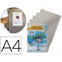 FUNDA DE PRESENTACION TARIFOLD MAGNETICA RIGIDA Y ANTI REFLEJO DIN A4 PACK DE 5 UNIDADES