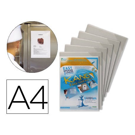 FUNDA DE PRESENTACION TARIFOLD MAGNETICA RIGIDA Y ANTI REFLEJO DIN A4 PACK DE 5 UNIDADES