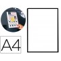 FUNDA PARA COLGAR TARIFOLD PVC DIN A4 ANILLA METALICA NEGRO PACK DE 5 UNIDADES