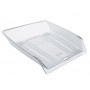 BANDEJA SOBREMESA OFFISYS PLASTICO 1025 FLEXIBLE TRANSPARENTE 345X265X65 MM APILABLE TRANSPARENTE