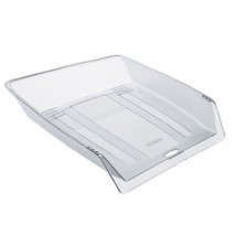 BANDEJA SOBREMESA OFFISYS PLASTICO 1025 FLEXIBLE TRANSPARENTE 345X265X65 MM APILABLE TRANSPARENTE