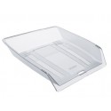 BANDEJA SOBREMESA OFFISYS PLASTICO 1025 FLEXIBLE TRANSPARENTE 345X265X65 MM APILABLE TRANSPARENTE
