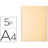 SEPARADOR EXACOMPTA CARTULINA JUEGO DE 5 SEPARADORES DIN A4 MULTITALADOR COLOR CREMA