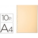SEPARADOR EXACOMPTA CARTULINA JUEGO DE 10 SEPARADORES DIN A4MULTITALADRO COLOR CREMA