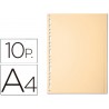 SEPARADOR EXACOMPTA CARTULINA JUEGO DE 10 SEPARADORES DIN A4MULTITALADRO COLOR CREMA