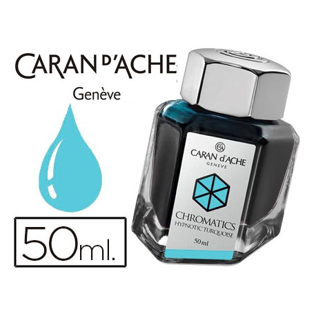 TINTA ESTILOGRAFICA CARAN D'ACHE CHROMATICS DE 50 ML TURQUESA HIPNOTICO