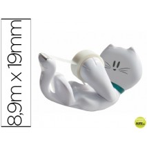 PORTARROLLO SOBREMESA SCOTCH GATO C39 DE 19 MM X 8,9 MT INCLUYE ROLLO DE CINTA MAGIC