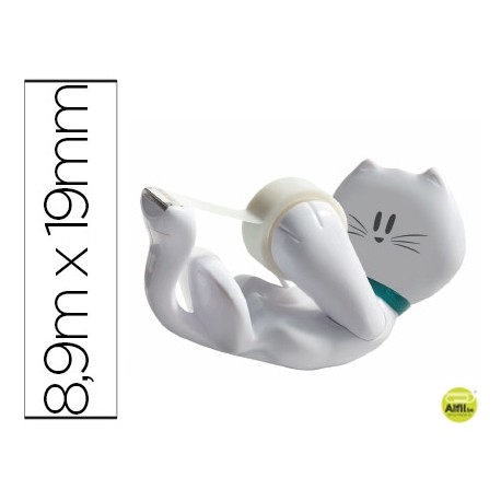 PORTARROLLO SOBREMESA SCOTCH GATO C39 DE 19 MM X 8,9 MT INCLUYE ROLLO DE CINTA MAGIC