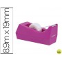 PORTARROLLO SOBREMESA SCOTCH COLOR FUCSIA DE 19 MM X 8,9 MTINCLUYE ROLLO DE CINTA MAGIC
