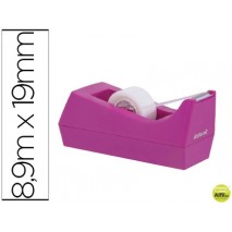 PORTARROLLO SOBREMESA SCOTCH COLOR FUCSIA DE 19 MM X 8,9 MTINCLUYE ROLLO DE CINTA MAGIC