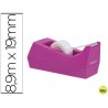 PORTARROLLO SOBREMESA SCOTCH COLOR FUCSIA DE 19 MM X 8,9 MTINCLUYE ROLLO DE CINTA MAGIC