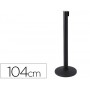 POSTE DE PLASTICO CON CINTA RETRACTIL POSTE DE 104 CM CINTA DE 2 MT BASE POSTE 36 CM DE DIAMETRO