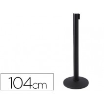 POSTE DE PLASTICO CON CINTA RETRACTIL POSTE DE 104 CM CINTA DE 2 MT BASE POSTE 36 CM DE DIAMETRO