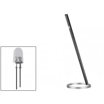 LAMPARA DE OFICINA CEP LED DE 3W ALUMINIO ANODIZADO COLOR NEGRO 450X145 MM