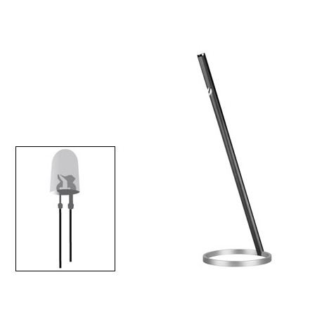 LAMPARA DE OFICINA CEP LED DE 3W ALUMINIO ANODIZADO COLOR NEGRO 450X145 MM