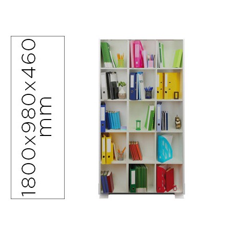 MAMPARA SEPARADORA EASYSCREEN CON MARCO ALUMINIO Y PANEL DE TELA DECORADO BIBLIOTECA 1800X980X460 MM