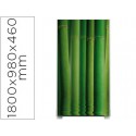 MAMPARA SEPARADORA EASYSCREEN CON MARCO ALUMINIO Y PANEL DE TELA DECORADO BAMBU 1800X980X460 MM