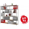 ESTANTERIA FAST-PAPERFLOW METALICA 6 ESTANTES 80 KG POR ESTANTE 200X100X35 CM MODULO ADICIONAL