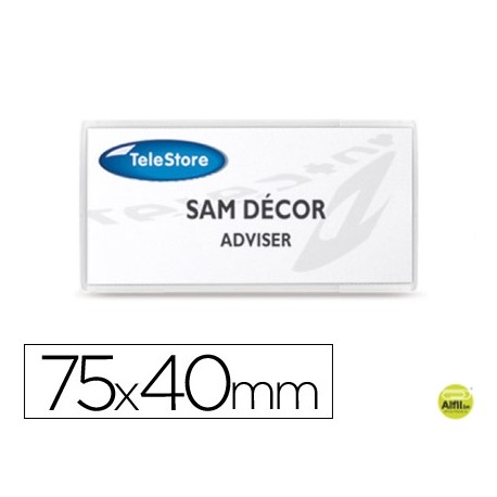 IDENTIFICADOR ADHESIVO 3L OFFICE PARA TEXTIL 40X75 MM PACK 24 UNIDADES